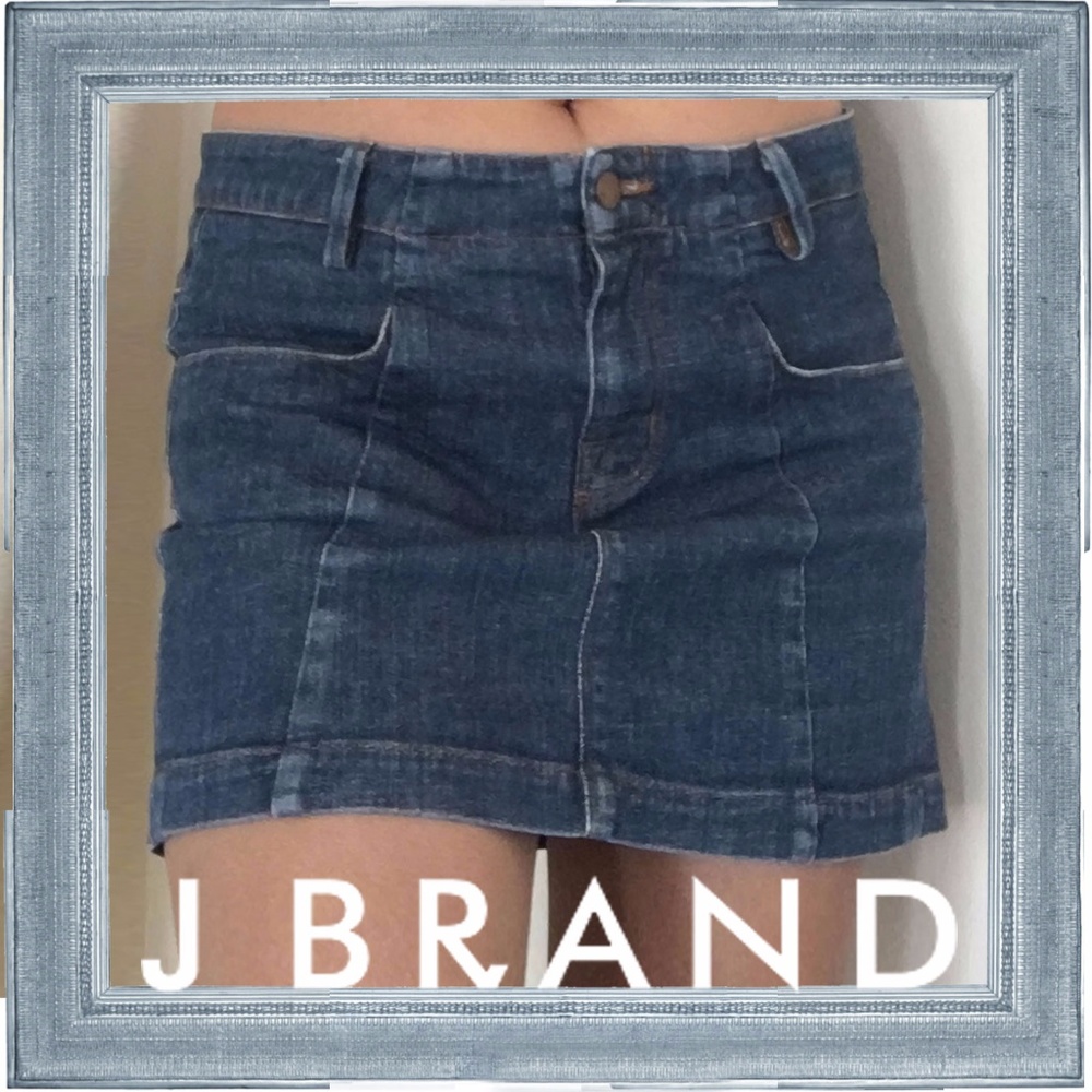 J Brand Stretch Denim Mini Skirt Style 7300 Miner